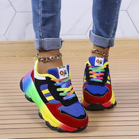 Erika - Komfortable Regenbogen-Schuhe in Blau