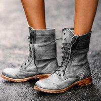 Sabina - Schicke Retro-Stiefel für Damen in Grau