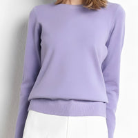 Livana - Bequemer Freizeit-Sweater in Violett