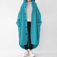 Jennica - Damen-Trenchcoat, lang und lässig geschnitten in Blau