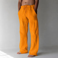 Bruce - Bequeme Männerhose im lockeren Design in Orange