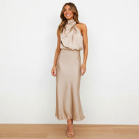 Hansel - Schickes Cocktail-Midikleid in Khaki