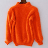 Brenda - Klassischer, weiter Pullover in Orange