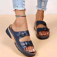 Comfyflex - Sandalen mit Doppelriemen in Blau