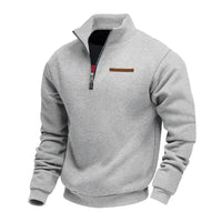 Rico | Lässiges Fleece-Sweatshirt für Herren in Grau