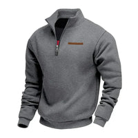 Rico | Lässiges Fleece-Sweatshirt für Herren in Dunkelgrau