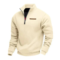 Rico | Lässiges Fleece-Sweatshirt für Herren in Beige