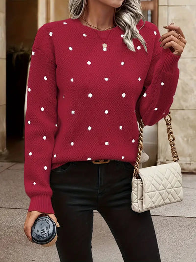Soppie | Gepunkteter Pullover mit langen Ärmeln