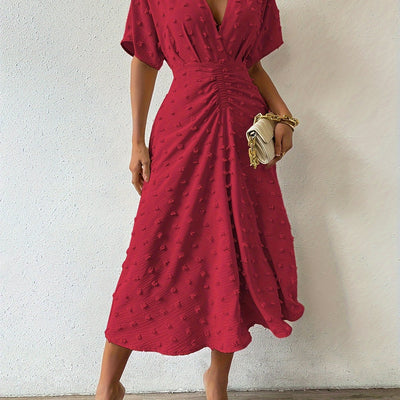 Mazi | Stilvolles Plisseekleid mit Rüschen