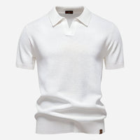 Aldric | Herren Kurzarm Poloshirt mit Strukturmuster in Weiß