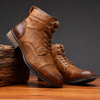 Aldric | Herren Schnürboots mit Zehenkappe in Hellbraun