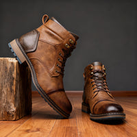 Aldric | Herren Schnürboots mit Zehenkappe in Dunkelbraun