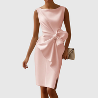 Almudena | Damen Ärmelloses Midikleid mit Schleife in Rosa