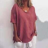 Anna | Bequeme locker geschnittene Bluse in Dunkelrosa