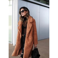 Anneliese | Warme Teddy Winterjacke in Schokoladenbraun