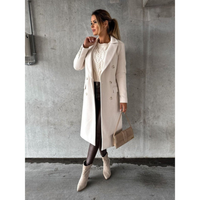 Annika | Langer Trenchcoat Wintermantel in Beige