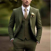Antoine | Herren Hochzeitsanzug Elegant Bräutigam Festlich Klassisch in Grün