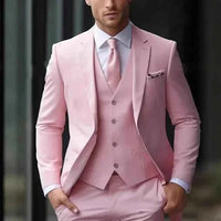Antoine | Herren Hochzeitsanzug Elegant Bräutigam Festlich Klassisch in Rosa