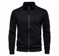 Aurelius | Herren Sweatjacke mit Stehkragen in Schwarz