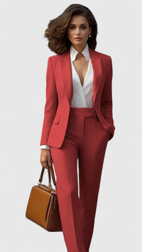 Azalea | Damen Business Hosenanzug Set in Rot