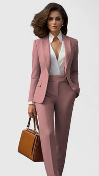 Azalea | Damen Business Hosenanzug Set in Rosa