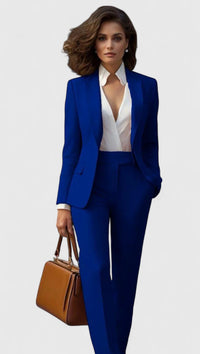 Azalea | Damen Business Hosenanzug Set in Blau
