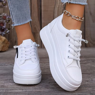 Stilvolle Einfarbige Sneaker für Damen | Ideal für jeden Tag