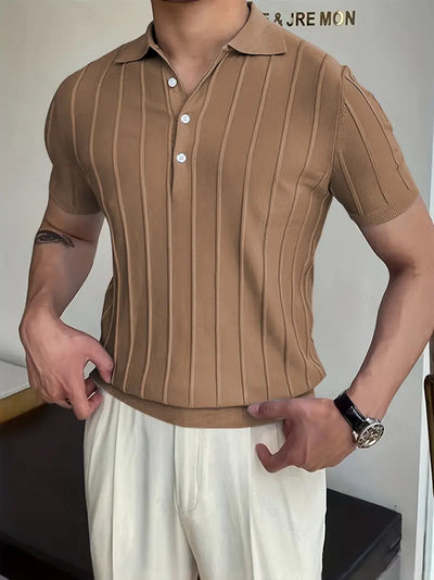 Gerben | Vertikal gestreiftes schickes Poloshirt für Herren