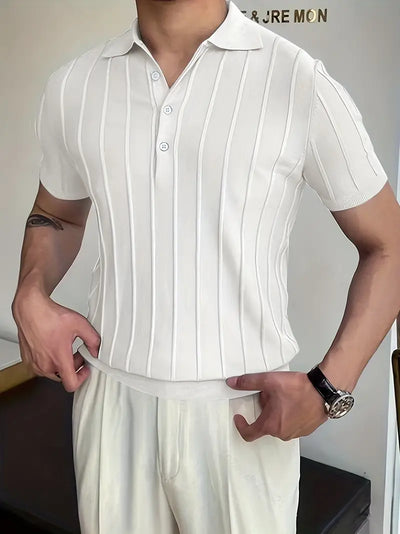 Gerben | Vertikal gestreiftes schickes Poloshirt für Herren
