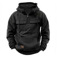 CLIFTON - Robuster Tactical Hoodie in Schwarz