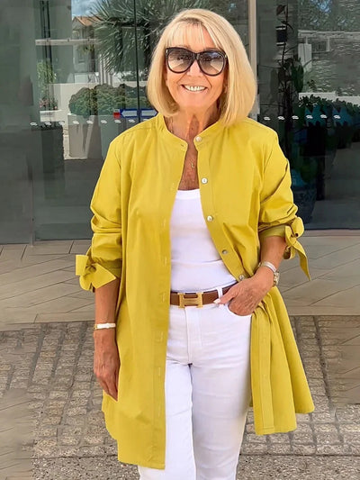 Brudnicky® | Schicke langärmelige Button-Down-Bluse für Damen