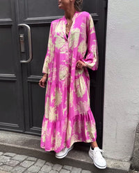 Ophelia - Langes Fließendes Kleid in Rosa (Fast ausverkauft)