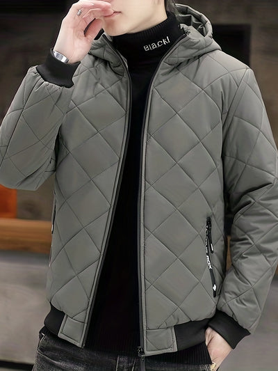 Warme Plüsch-Kapuzen-Winterjacke für Herren | Ideal für den Winter