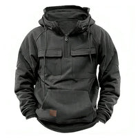 CLIFTON - Robuster Tactical Hoodie in Grau