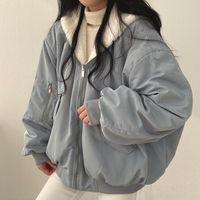FLORA – Wendejacke mit Kapuze für Damen in Blau