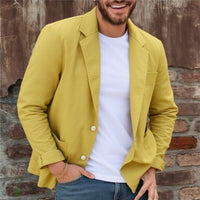 Balduin | Herren Casual Sakko mit Taschen in Gold