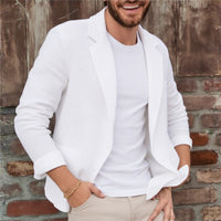 Balduin | Herren Casual Sakko mit Taschen in Weiß