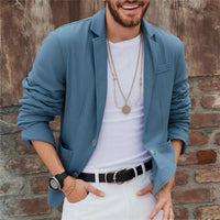 Balduin | Herren Casual Sakko mit Taschen in Blau