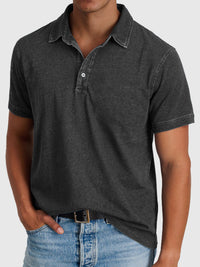 Bastian | Herren Kurzarm Poloshirt Regular Fit in Schwarz