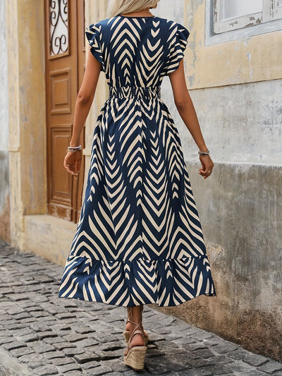 Emmina | Kleid mit Alloverdruck und Rocktaille