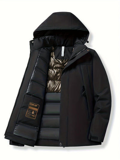 Thermische Winddichte Kapuzen Winterjacke mit Reissverschlusstasche für Damen | Ideal für den Winter
