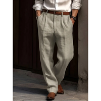 Ben | Herren Freizeit Hose mit Falten in Grün