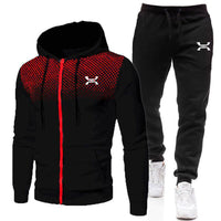 Ben | Herren Sportanzug Set mit Reißverschluss-Hoodie in Schwarz