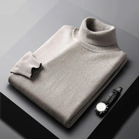 Bertram | Herren Rollkragenpullover Langarm in Beige