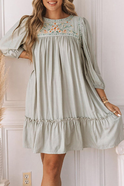 Fudus | Besticktes Minikleid Mit Langen Ärmeln