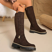 Sable | Damen knöchelhohe Stiefel mit niedrigem Blockabsatz in Kaffee