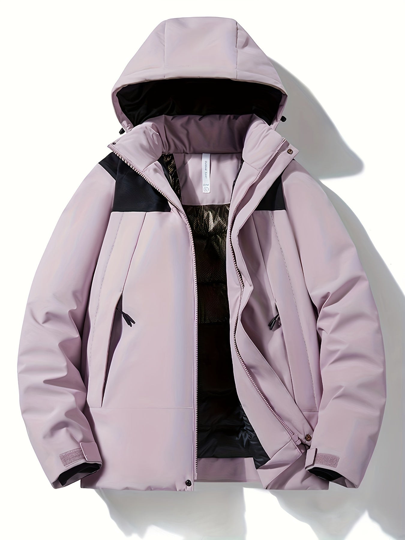 Thermische Winddichte Kapuzen Winterjacke mit Reissverschlusstasche für Damen | Ideal für den Winter