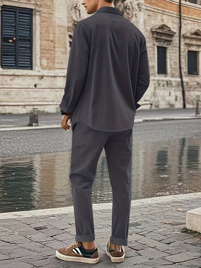 Lässiger Sportlicher Reißverschluss Trainingsanzug mit Jacke und Hose für Herren | Perfekt für Outdoor-Aktivitäten