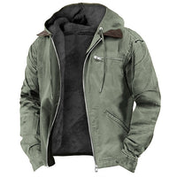 Björn | Herren Winterparka mit Kapuze in Grün