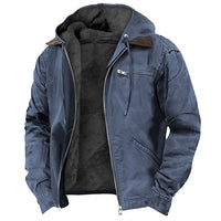 Björn | Herren Winterparka mit Kapuze in Blau